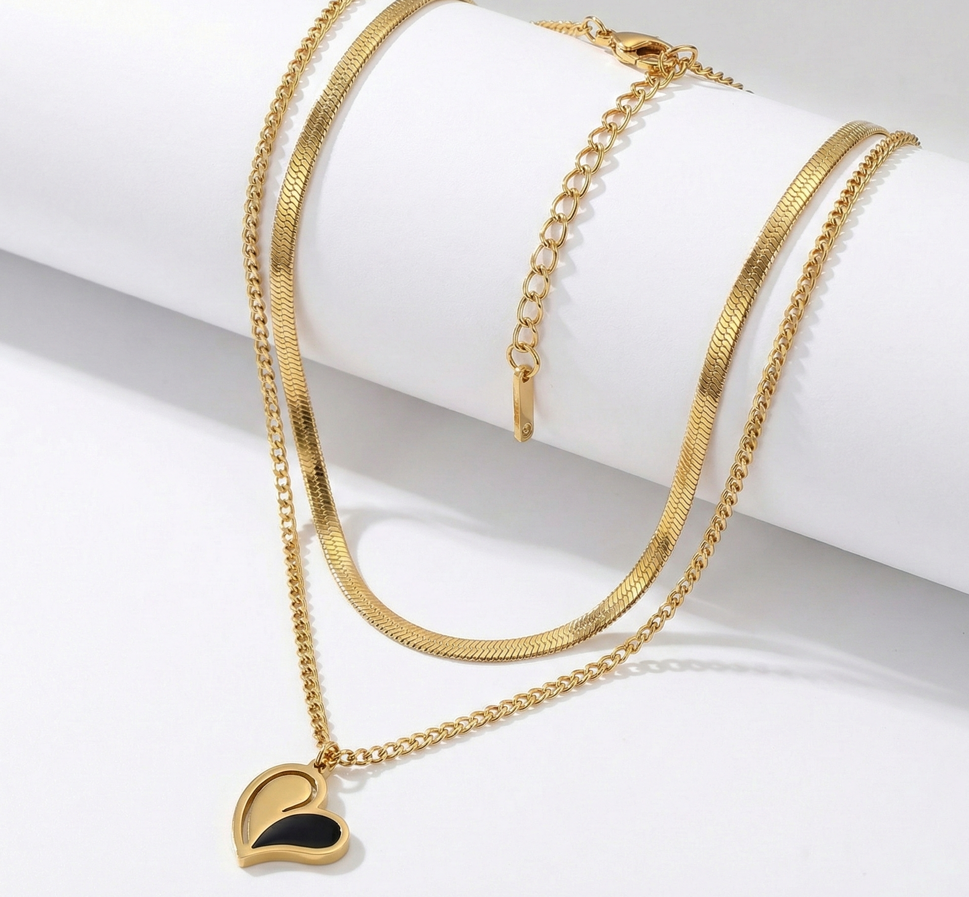 Golden heart necklace
