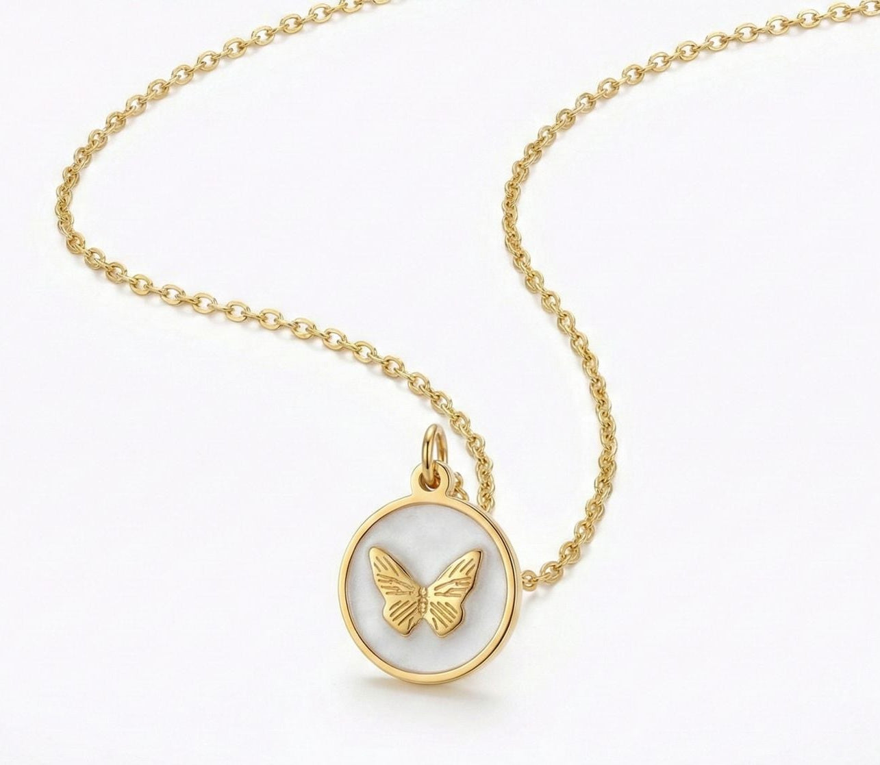 Butterfly scotch necklace