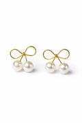 Pearl trap earrings